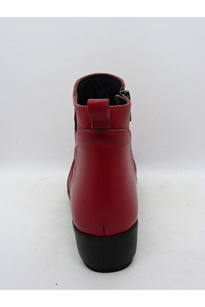 VİNİCCİ AYAKKABI Women's Red Genuine Leather Boots