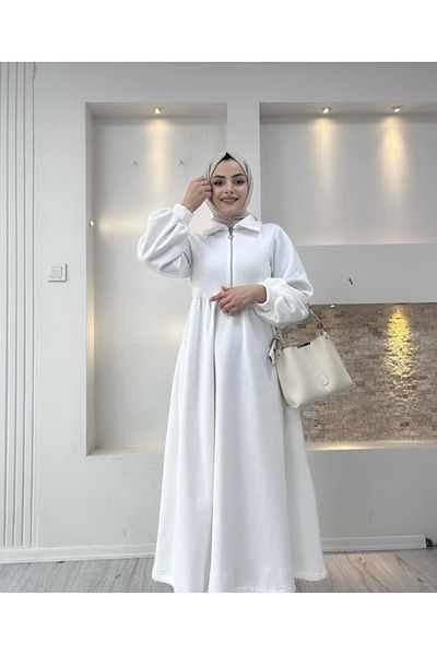 ENKA BUTİK 3 Yarn Dress - Zippered Front