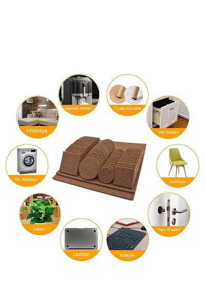 Decovetro Pacific Brown Colored Adhesive Felt - 15mm