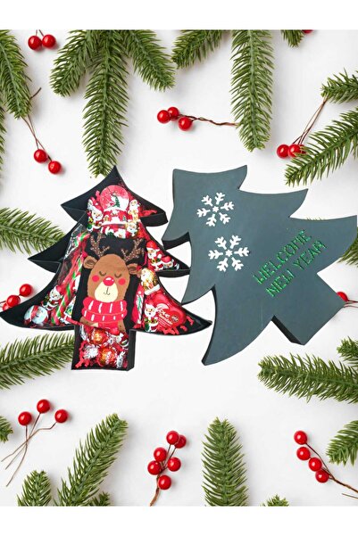 LADİJİTAL BASKI ÇÖZÜMLERİ Süpriz Hediye Çam Ağacı Kutusunda Yılbaşı Çikolatal...