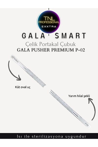 tnl professional P-02 Steel Orange Stick Stainless Steel Pusher Kronk Cuticle Pusher Hand Foot Dry Manicure Pedicure