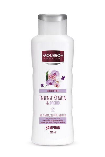 Mousson Yoğun Keratin & Orkide Içeren Renk Koruyucu Ve Yıpranmayı Onaran Sülfatsız Şampuan 385 ml