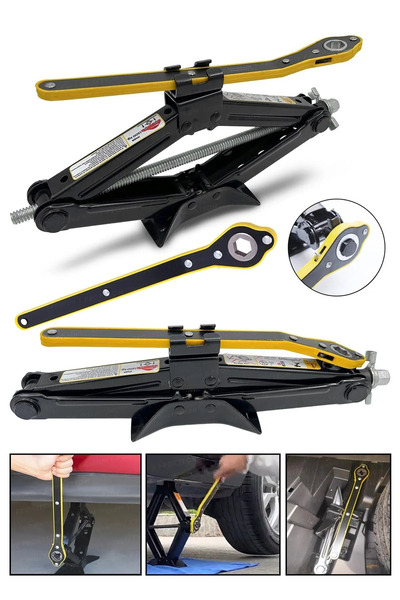 MOONSHOP Pro Çelik Malzeme Araba Oto Krikosu 1,8 Tona Kadar Kaldırma Makas Cı...