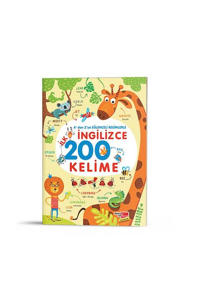 Dikkat Atölyesi Yayınları First 200 Words in English with Fun Pictures from A to Z
