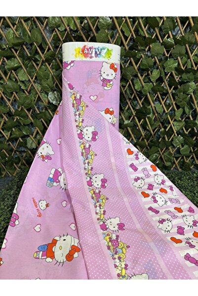 Gasel Home NEVRESİM ÇARŞAFLIK METRELİK KUMAŞ ( HELLO KİTTY )