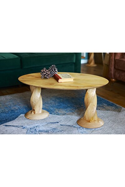 LEONEWOOD 3 boyutlu kestane modern tasarım orta sehpa