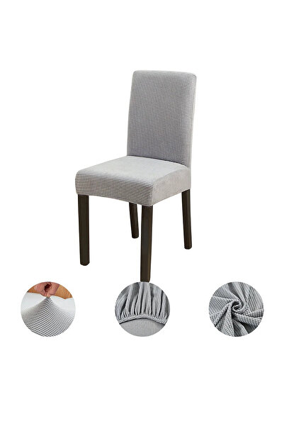 Buem Pitikare Desenli Likralı Sandalye Kılıfı Esnek Lastikli Sandalye Örtüsü