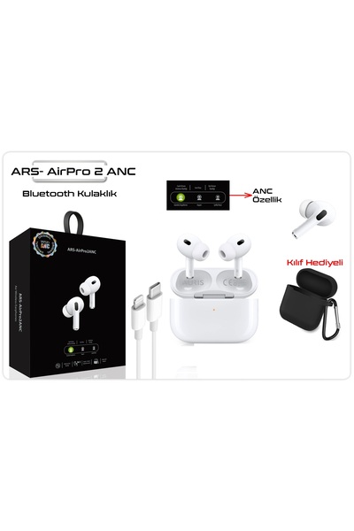 peltech AIRPRO2 ANC Beyaz Bluetooth Kulaklık Gürültü Önleme Engelleme Kılıf H...