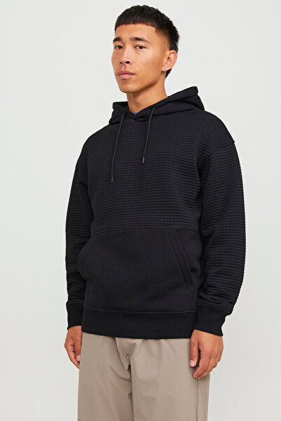 Jack & Jones Core Jcoblack Relaxed Fit Kapüşonlu Sweat Erkek SWEAT 12245407