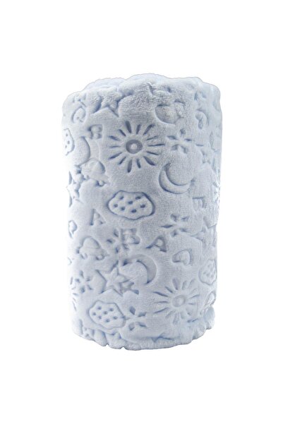 dk denemekabini Embossed Plush Baby Blanket - Blue