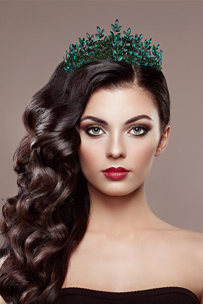 Limelia Coroană elegantă pentru costum de mireasă cu model de frunze, coroană...