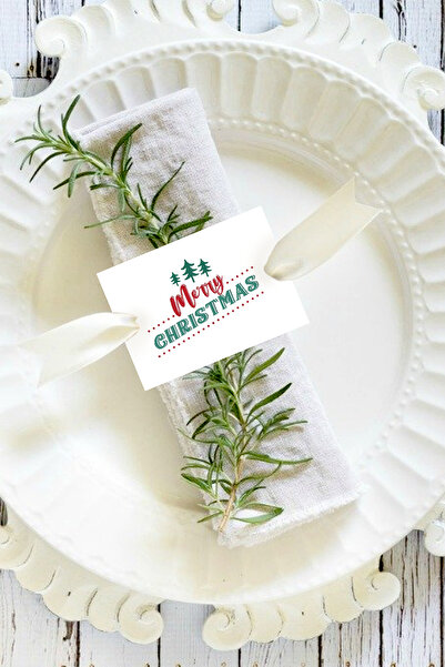 Artcrelier Yeniyıl Yılbaşı Sunumluk Temalı Saten Peçete Kağıdı Kurdelesi, Peç...