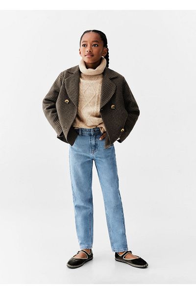 MANGO Kids Baumwolljeans im Mom-Fit