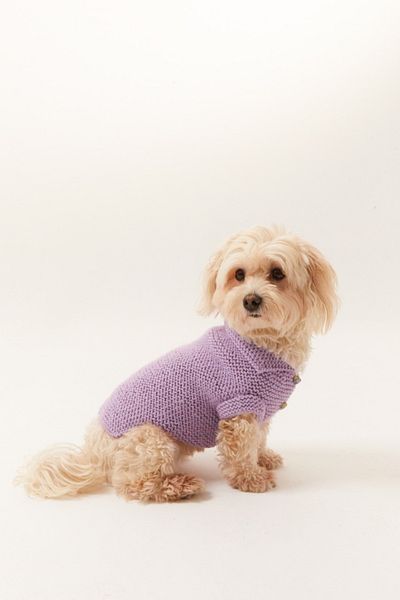 Lorico Small and Large Breed Dog Glitter Lilac Cardigan - Sweater