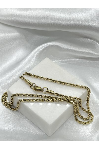 Yıldız Accessory Twist Plain Chain Necklace