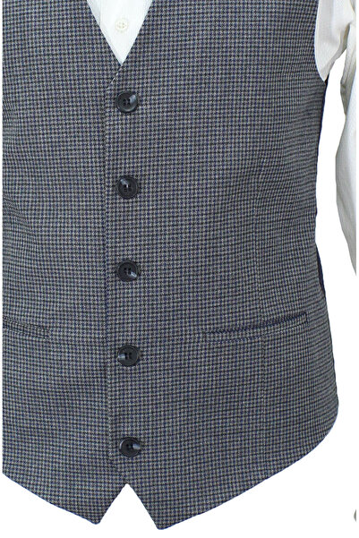 MENTOR REGALO MEN'S VEST V-NECK NAVY BLUE GRAY 50598