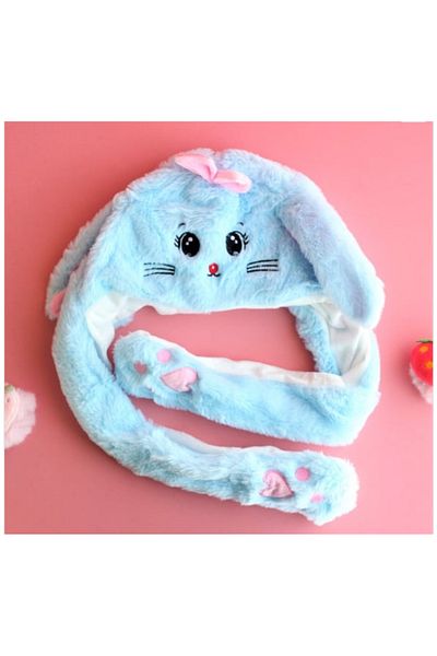 Happy Toys CUTE PLUSH BUNNY FIGURED HAT MOVABLE EARS PLAY LIGHTED HAT