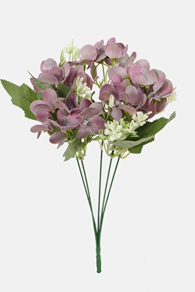 Yapay Çiçek Deposu Yapay Küçük Islak Ortanca Demeti 32 cm Gül Kurusu
