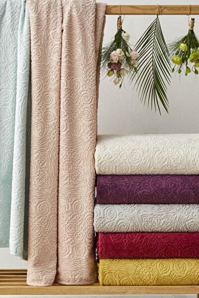 Karaca Home Scala Gray Double Embosy Blanket