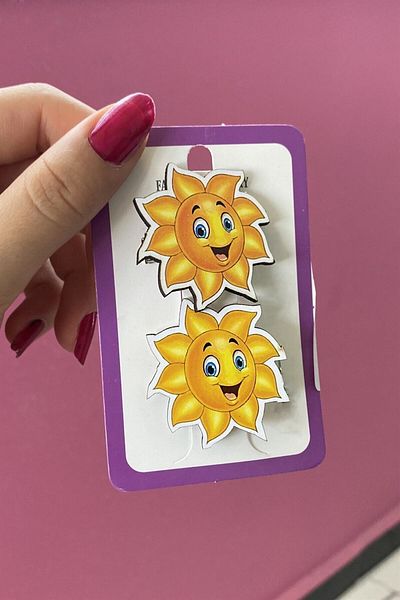 TAKIŞTIR Set de catarame cu clemă pentru copii cu figurină dublu soare