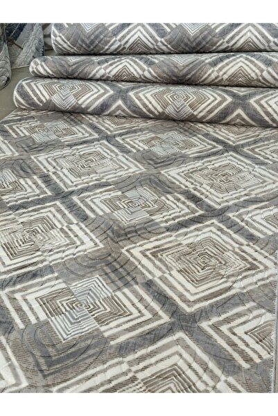 MBA Prime Solento Gray Non-Slip Base - Embossed Cut-Out Hallway, Living Room and Kitchen Carpet