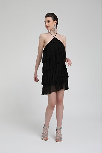 Sands Tekstil Rochie mini din tul cu volane