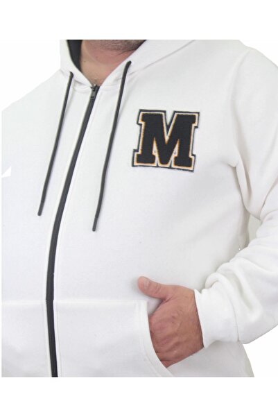 MocGrande Sweat με φερμουάρ μεγάλου μεγέθους M 23217 ECRU