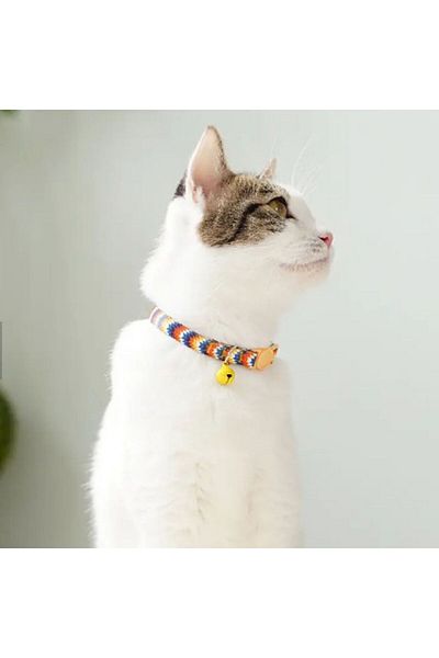 FloriaShopping Safety Locking Cat Collar with Small Bell