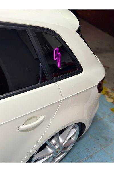 3dbaydesign Car interior neon led lighted decor lightning (12 volt suction cups PINK)