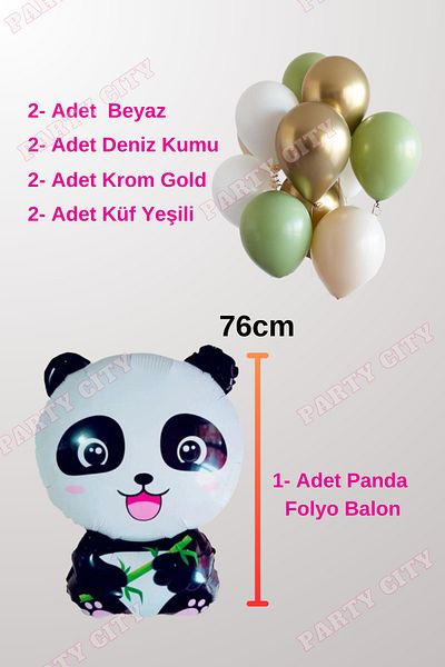 Party City Σετ μπαλονιών Panda Foil; Συμβολικό μπαλόνι γενεθλίων