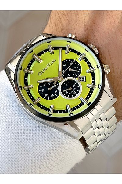Quantum Function 10 Atm Waterproof Steel Cord Steel Case Men's Wristwatch