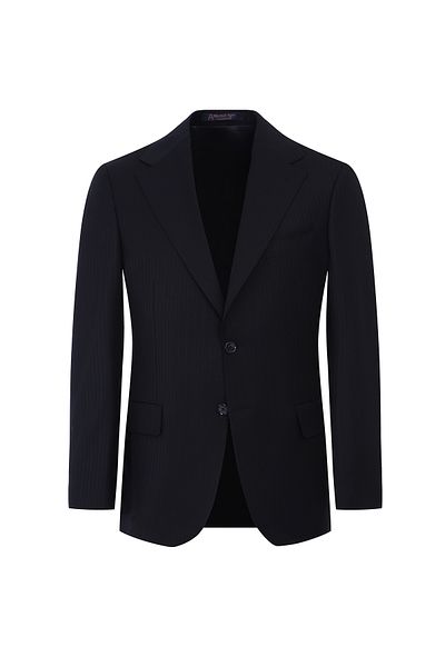 Abdullah Kiğılı Striped Slim Fit Wool Suit
