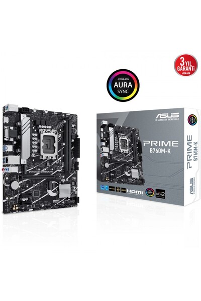 ASUS PRIME B760M-K 2xDDR5 VGA/HDMI 2xM.2 1xGLAN 1700P (12th Gen 13th Gen) MOT...