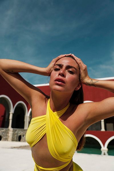 ELAF No Limit Yellow Pareo Shawl - Be Jumpsuit Collection