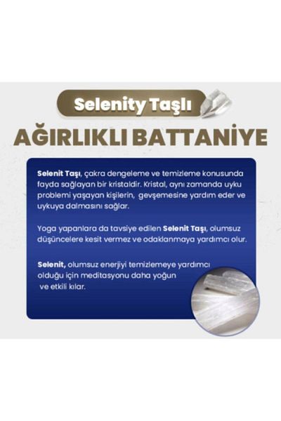 Sinada Pătură ponderată/pilot Selenity Stone 8 kg 155*215 Alb 100% bumbac Pătură de dormit