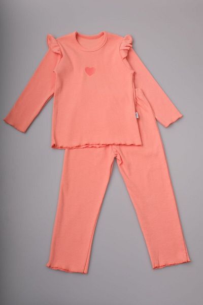 Sare Çocuk Giyim Girl's Salmon Bottom Top Set