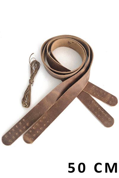 alfa tasarım atölyesi Hakiki Deri Dikilebilir Çanta Sapı (çift/50 Cm)