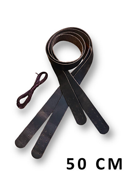 alfa tasarım atölyesi Hakiki Deri Dikilebilir Çanta Sapı (çift/50 Cm)