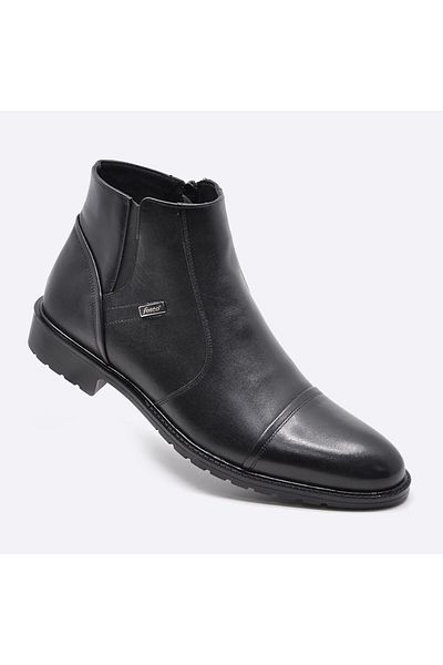 Fosco Genuine Leather Black Winter Classic Men's Boots 3580 46