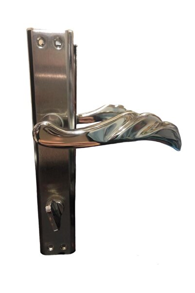 Dooraks BRAȚ WC SATINAT NICHEL CU OGLINDA HAZAR (STÂNGA)