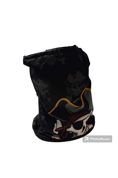 Betülce Unisex Black Multi-Purpose Winter Fleece Neck Collar Beanie Skull Red