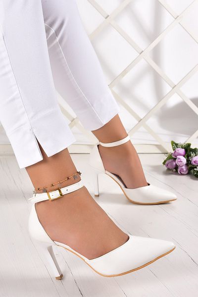 Erkan Saçmacı Sindy White Vegan Stiletto