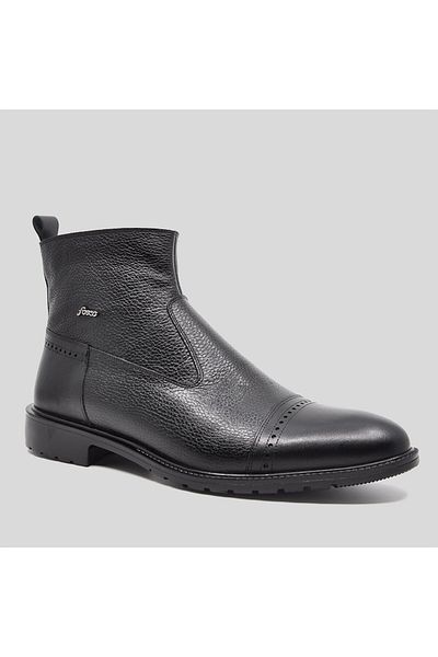 Fosco Genuine Leather Black Winter Men's Boots 2510 46 551