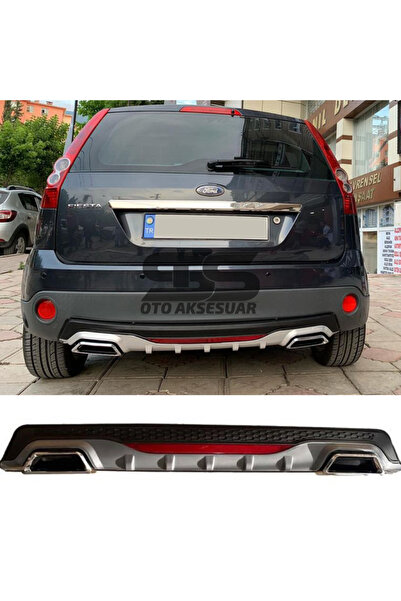 STS Oto Aksesuar Ford Fiesta 2003-2008 Difüzör Arka Tampon Eki 2 Egzoz Çıkışl...