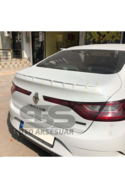 STS Oto Aksesuar Renault Megane 4 Bagaj Üstü Slim Spoiler Piano Black Parlak ...
