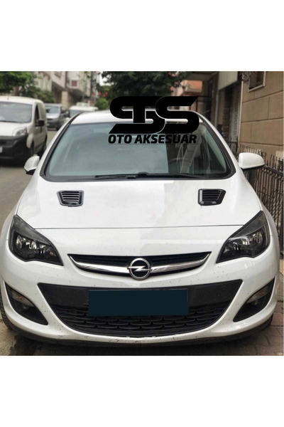 STS Oto Aksesuar Opel Astra J Kasa Uyumlu Piano Black Kaput Üstü Havalandırma...