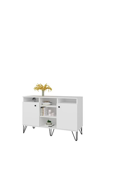 AYSİMO Güneş Konsol - Çok Amaçlı Dolap Beyaz MDF