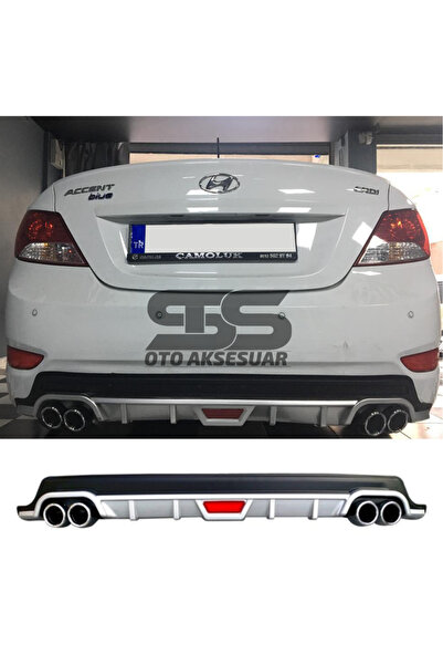 STS Oto Aksesuar Hyundai Accent Blue Difüzör Arka Tampon Eki 4 Egzoz Çıkışlı ...