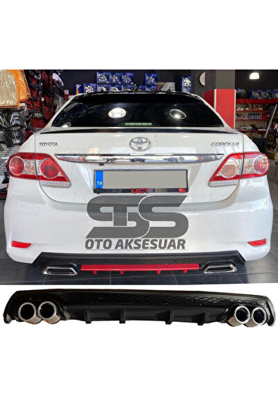 STS Oto Aksesuar Toyota Corolla 2007-2012 Difüzör Arka Tampon Eki 4 Egzoz Çık...