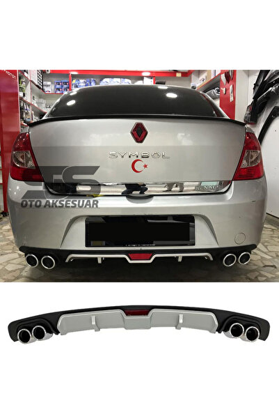STS Oto Aksesuar Renault Symbol Uyumlu Difüzör Arka Tampon Eki 4 Egzoz Çıkışl...